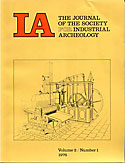 Journal of the Society for Industrial Archeology