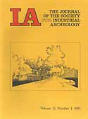 Journal of the Society for Industrial Archeology