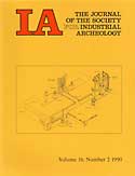 Journal of the Society for Industrial Archeology