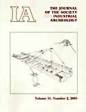 The Journal for the Society of Industrial Archeology