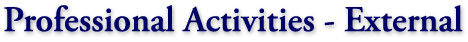 Professional Activities - External